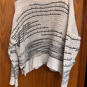 Knox Rose Cream and Black Turtleneck Sweater